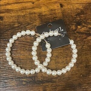 Cato White Pearl Earrings